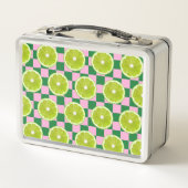 Persoonlijke Lime Gingham Citrus Aangepaste Naam (Achterkant)