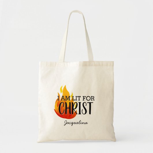 persoonlijke LIT VOOR CHRIST Christelijk Tote Bag (Voorkant)