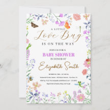 Persoonlijke Little Love Bug Baby Shower Uitnodigi