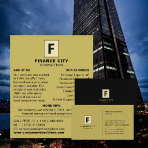 Persoonlijke Logo, professionele zaken en financië Visitekaartje