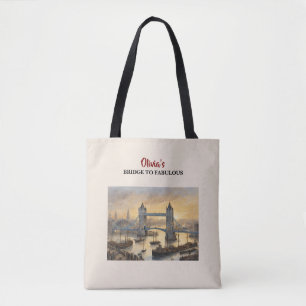 Persoonlijke London Tower Bridge Schouder Tote Tas