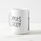 Persoonlijke 'Love You Daddy' Foto Espressiekop Koffiemok (Voorkant links)