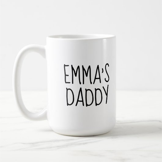 Persoonlijke 'Love You Daddy' Foto Espressiekop Koffiemok (Links)