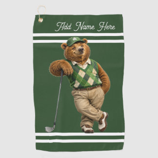 Persoonlijke Lucky Bear Golfhanddoek