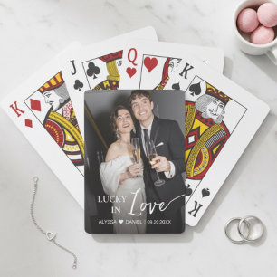 Persoonlijke 'Lucky in Love' huwelijksgunst speelk Pokerkaarten