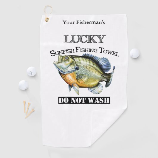 Persoonlijke Lucky Sunfish Vissen Towel Golfhanddoek (Insitu)