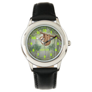 Persoonlijke Luiaard Jungle Thema Kinderen Leren Horloge