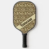 Persoonlijke luipaard afdrukken - Meisjes Pickleba Pickleball Paddle (Voorkant)