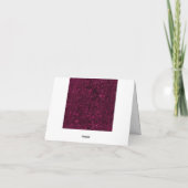 Persoonlijke luxe bruinrode folie bedankkaart (Achterkant)