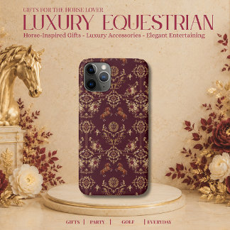 Persoonlijke luxe paardenprint voor ruiters iPhone 11 pro hoesje