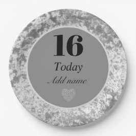 Persoonlijke luxe velvet borden 16e papieren bordje