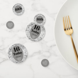 Persoonlijke luxe velvet verjaardag confetti 16th