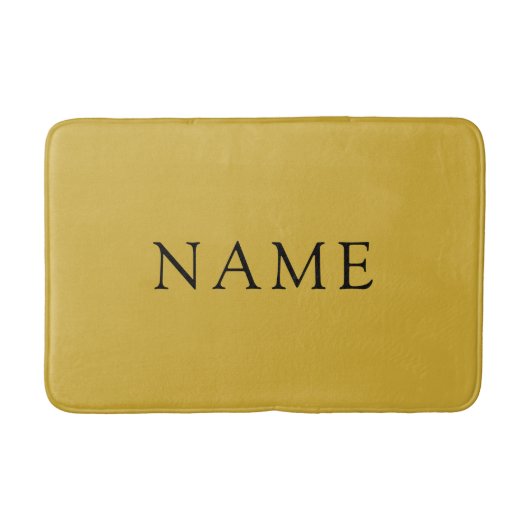 Persoonlijke M Gouden Badmat met Eigen Naam (Voorkant)