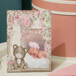 Persoonlijke 'Maak kennis met onze nieuwe baby'-aa Feestdagenkaart