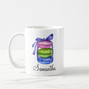 Persoonlijke Macaron Kleurrijke Waterverf Mok
