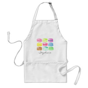 Persoonlijke Macaroon-waterverf Cute Standaard Schort