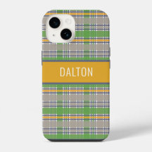 Persoonlijke Madras Plaid Hoesje voor Telefoon