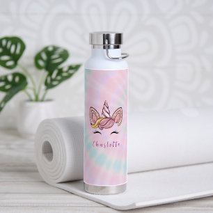 Persoonlijke Magische Tie Dye Eenhoorn Coquette St Waterfles