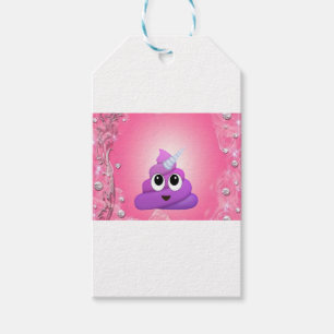 Persoonlijke Magische Unicorn Poop Emoji Cadeaulabel