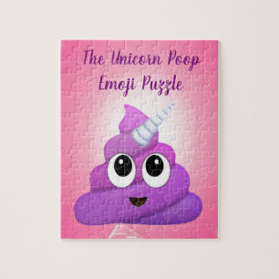 Persoonlijke Magische Unicorn Poop Emoji Legpuzzel