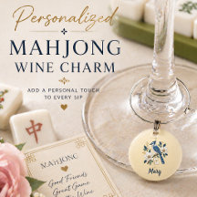 Persoonlijke Mahjong Vogel Elegante Bloemen