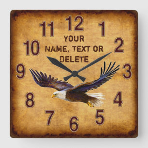 Persoonlijke Majestic, Eagle Wall Clock Vierkante Klok