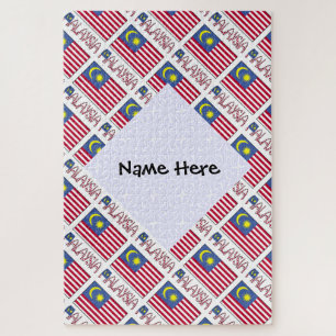 Persoonlijke Maleisische Vlag Tegels Legpuzzel