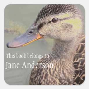 Persoonlijke mama Duck Bookplate Sticker