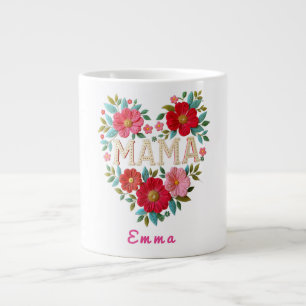 Persoonlijke Mama Hart Bloemstuk Aangepast Cadeau Extra Grote Beker