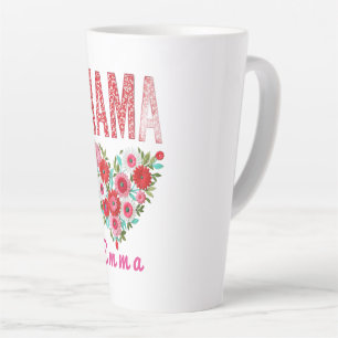 Persoonlijke Mama Hart Bloemstuk Aangepast Cadeau Latte Mok