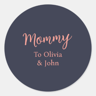 Persoonlijke mammie ronde sticker