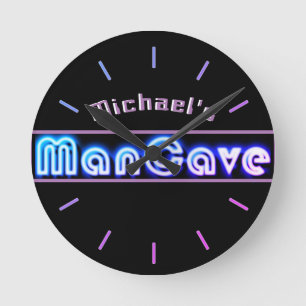 Persoonlijke Mancave Bar Den Mannen Alleen Neon Cl Ronde Klok