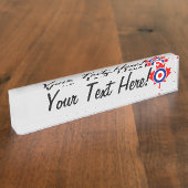 Persoonlijke Maple Leaf Roundel Mod CANADA Naambordje (Zijkant)