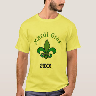 Persoonlijke Mardi Gras Fleur de Lis Tshirt Top