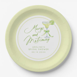 Persoonlijke Margaritas en Huwelijk Bruidsfeest Papieren Bordje