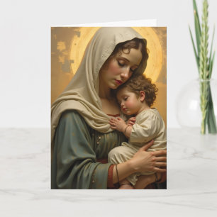 Persoonlijke Maria Baby Jezus Kerstkaart Kaart