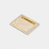 Persoonlijke marmer Neem nota met gouden grens Post-it® Notes (Schuin)