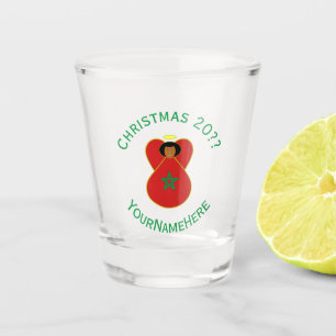 Persoonlijke Marokkaanse engel kerst vlag Shot Glas