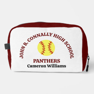 Persoonlijke Maroon Middelbare School Softbalspele Toilettasje
