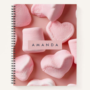 Persoonlijke Marshmallow Harten & Stippen Notitieboek