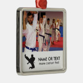 Persoonlijke martial Arts Karate Foto kerstmis Metalen Ornament (Rechts)
