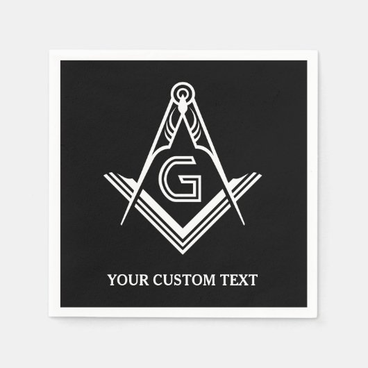 Persoonlijke Masonic Napkins & Table Decorations Servetten (Voorkant)