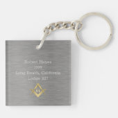 Persoonlijke Masonic Sleutelhanger (Achterkant)
