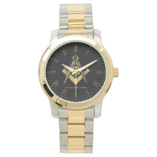 Persoonlijke Masonische Cadeaus   Vrijmetselaars B Horloge