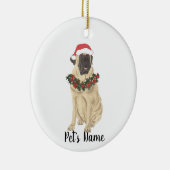 Persoonlijke Mastiff Kerst Keramisch Ornament (Rechts)