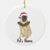 Persoonlijke Mastiff Kerstmis Keramisch Ornament (Achterkant)
