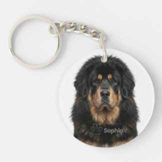 Persoonlijke Mastiff Zwart Tan Hond Sleutelhangers