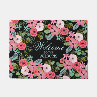 Persoonlijke mat Welcome Floral