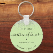 Persoonlijke Matrone van Eer Glitter confetti Sleutelhanger (Voorkant)