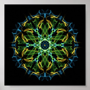 Persoonlijke meditatie Fractal Mandala 7 Poster
